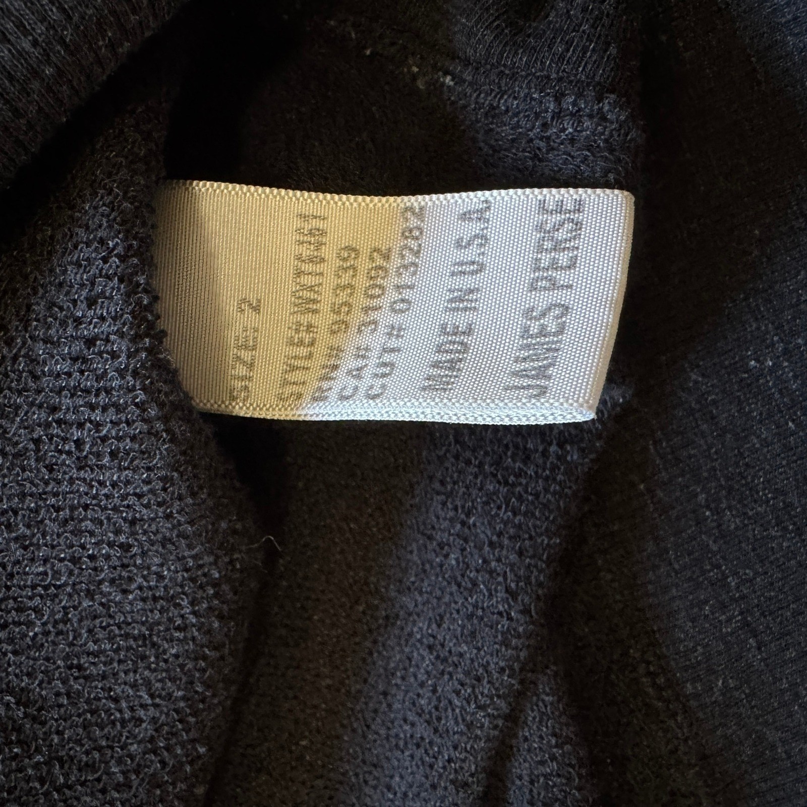 James Perse Raglan Sweatshirt Dress Womens 2 Black Terry Made USA
