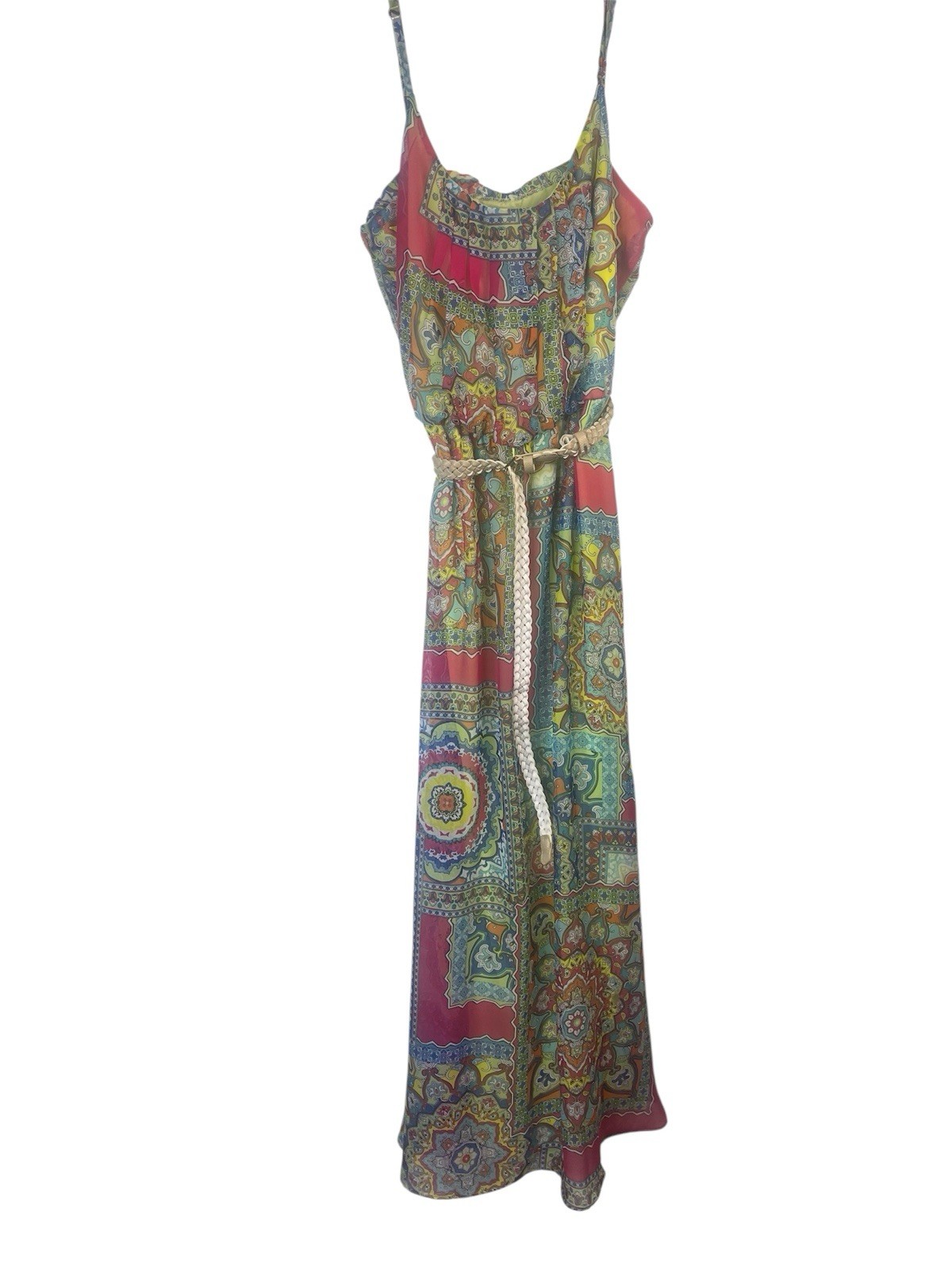Nwt Womens Size 8 Robbie Bee Maxi Sun Dress With Belt