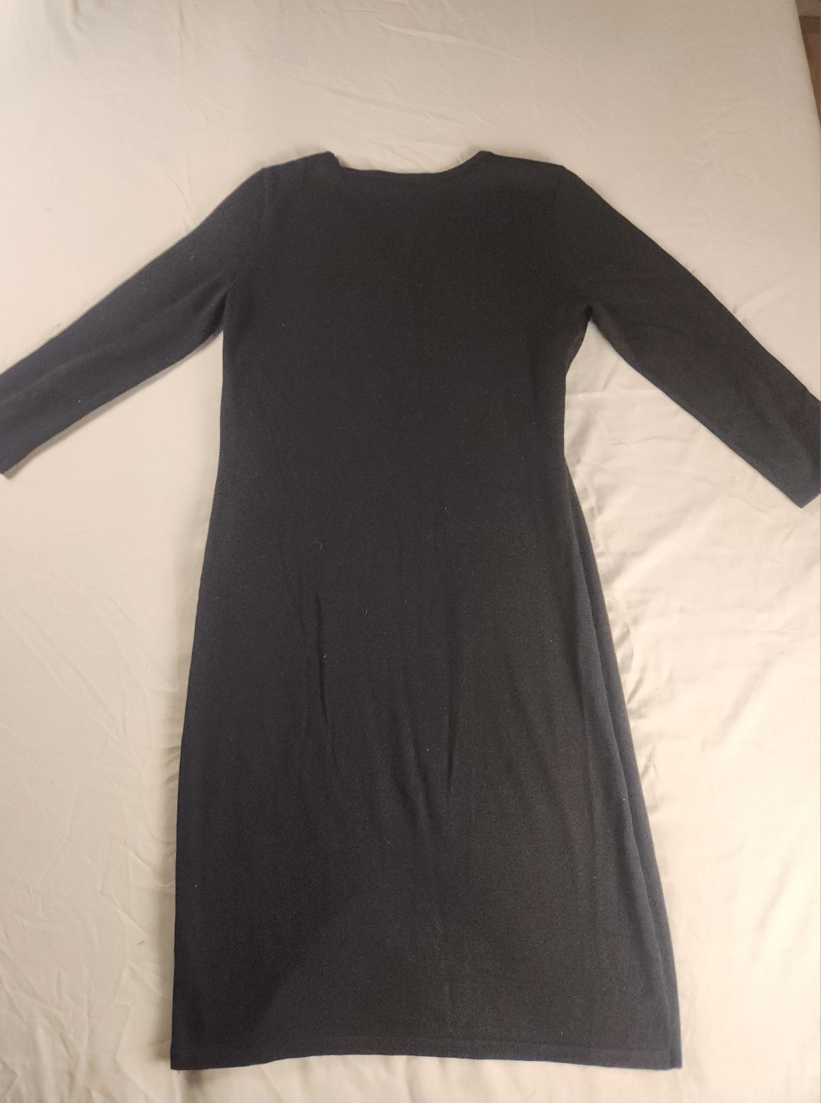 AB Studio Black & Beige Patterned Sweater Dress Women’s Size M