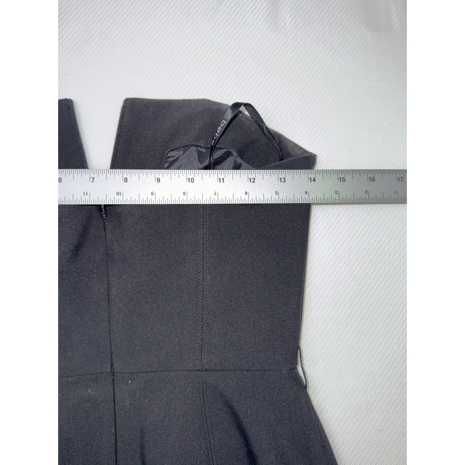 bebe Women Black Strapless V-Notch Draped Cocktail Sheath Dress Size 4 705TW102
