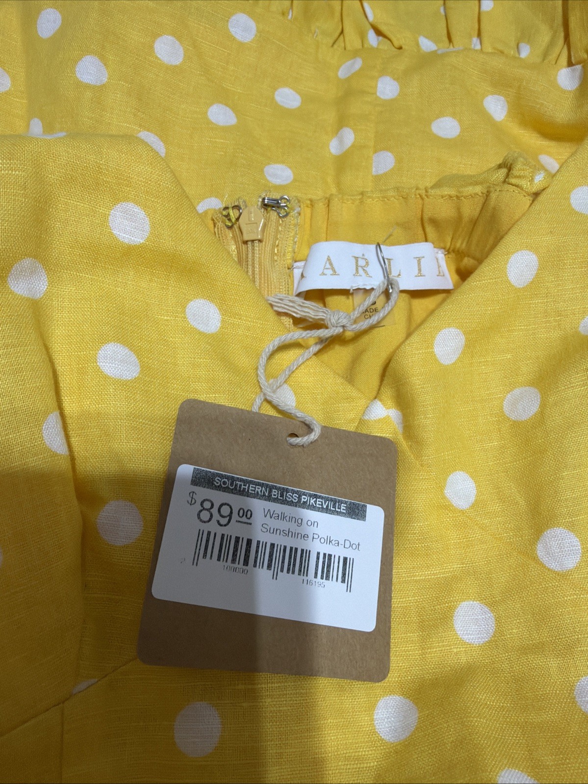 NWT! Karlie Walking On Sunshine Sleeveless Linen Blend Dress Size Small L-23