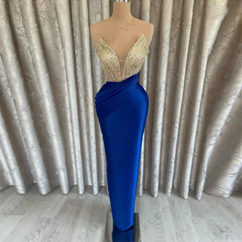 2024 Sexy Sleeveless Women’s Mermaid Evening Dresses Simple Princess Prom Gowns