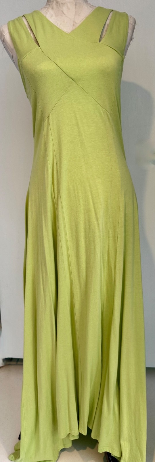 Soft Surroundings Stretch Sleeveless Lime Body Con Dress SZ Sm