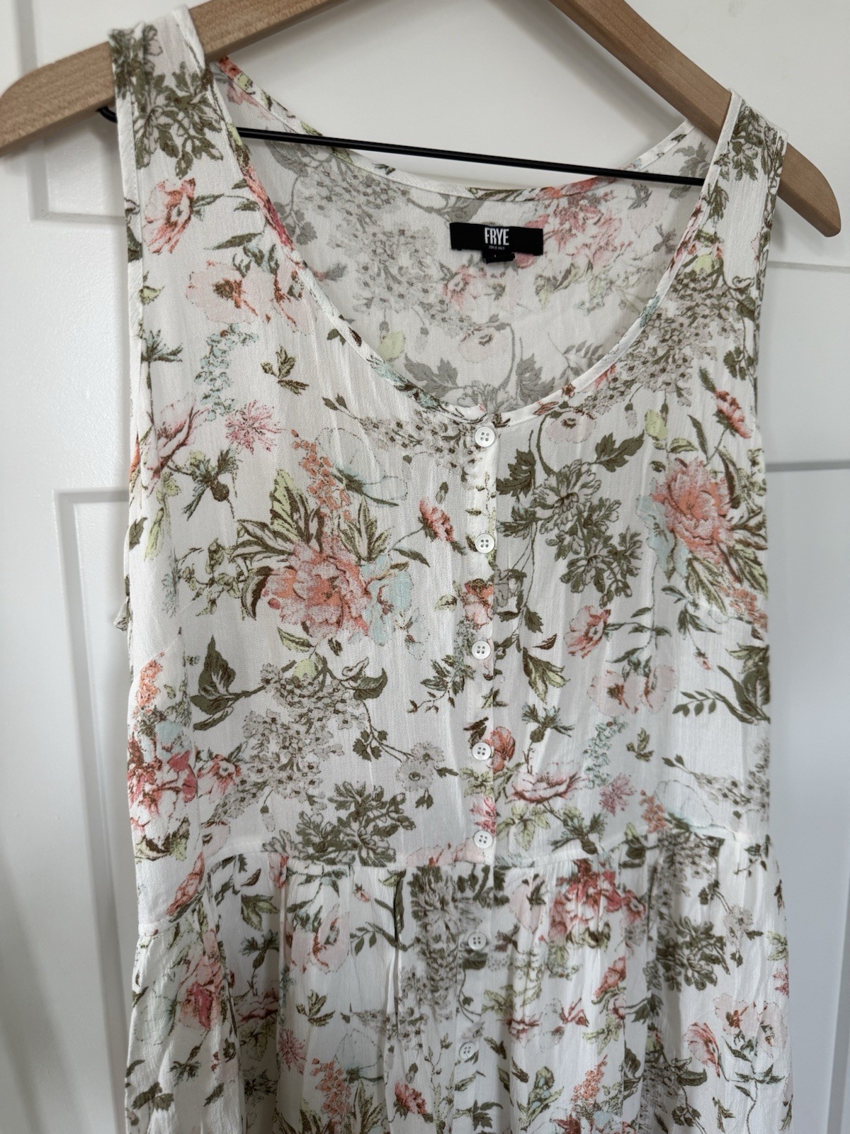 Frye Women’s Dress Large Floral Maxi Boho Western Cowboy Fall Spring Hippie