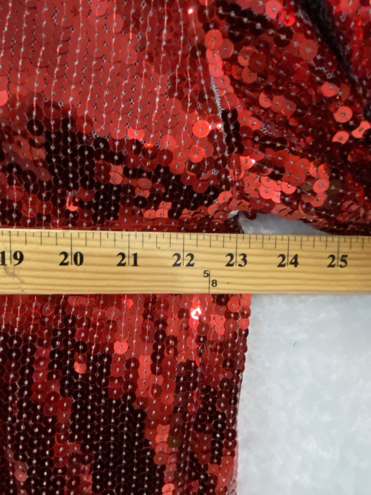ROCKSTAR ORIG Red Sequin Mini Dress Football Jersey Game Day Oversized Sz OS
