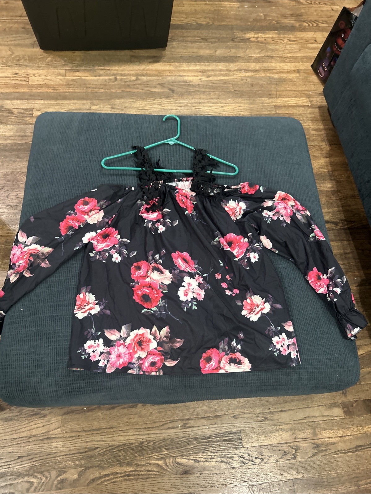 Floral Top Long Sleeve 2XL 100% Polyester