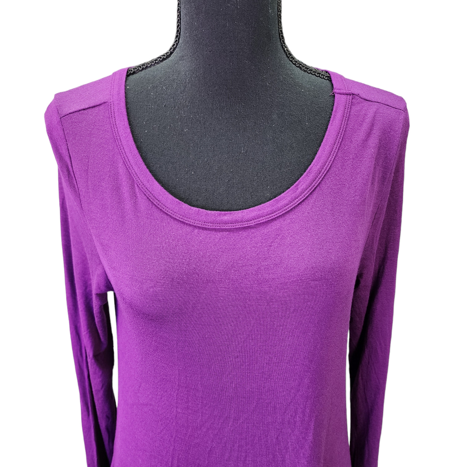 NWT HiMONE Women’s Medium Purple T-Shirt Dress Silky Soft Stretch Pockets Casual