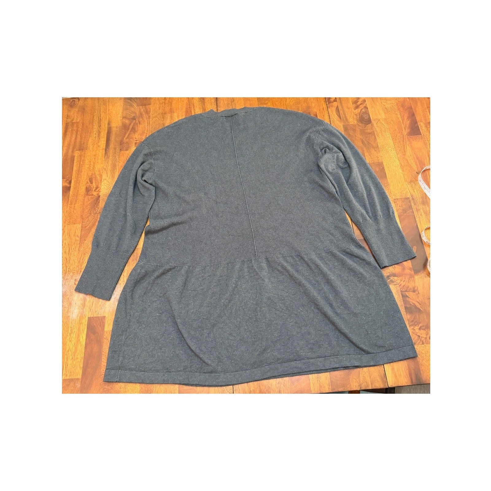 Serra Women’s Gray Rib Knit Sweater Dress Size Large Long Sleeve