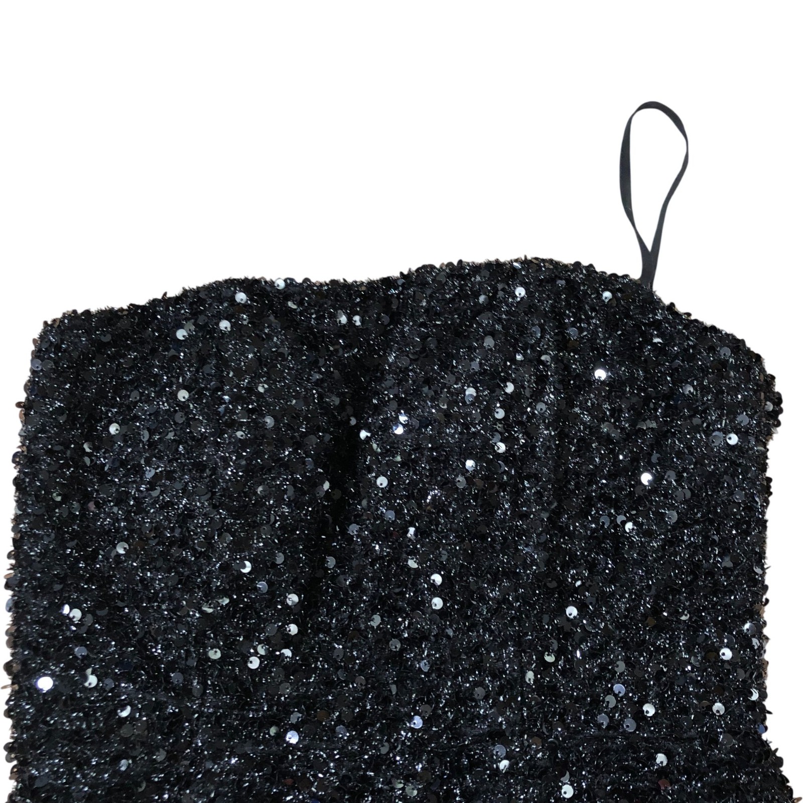 Jarlo Clement Sequined Strapless Dress Women’s Black Evening Gown Size 8
