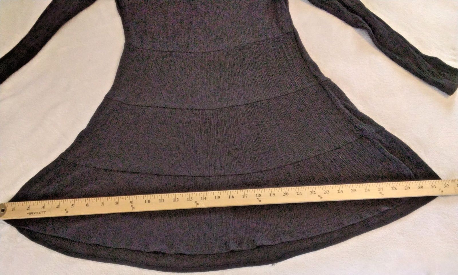 Black Rayon No Bounderies Light Summer Womens Flare Dress Size Medium With