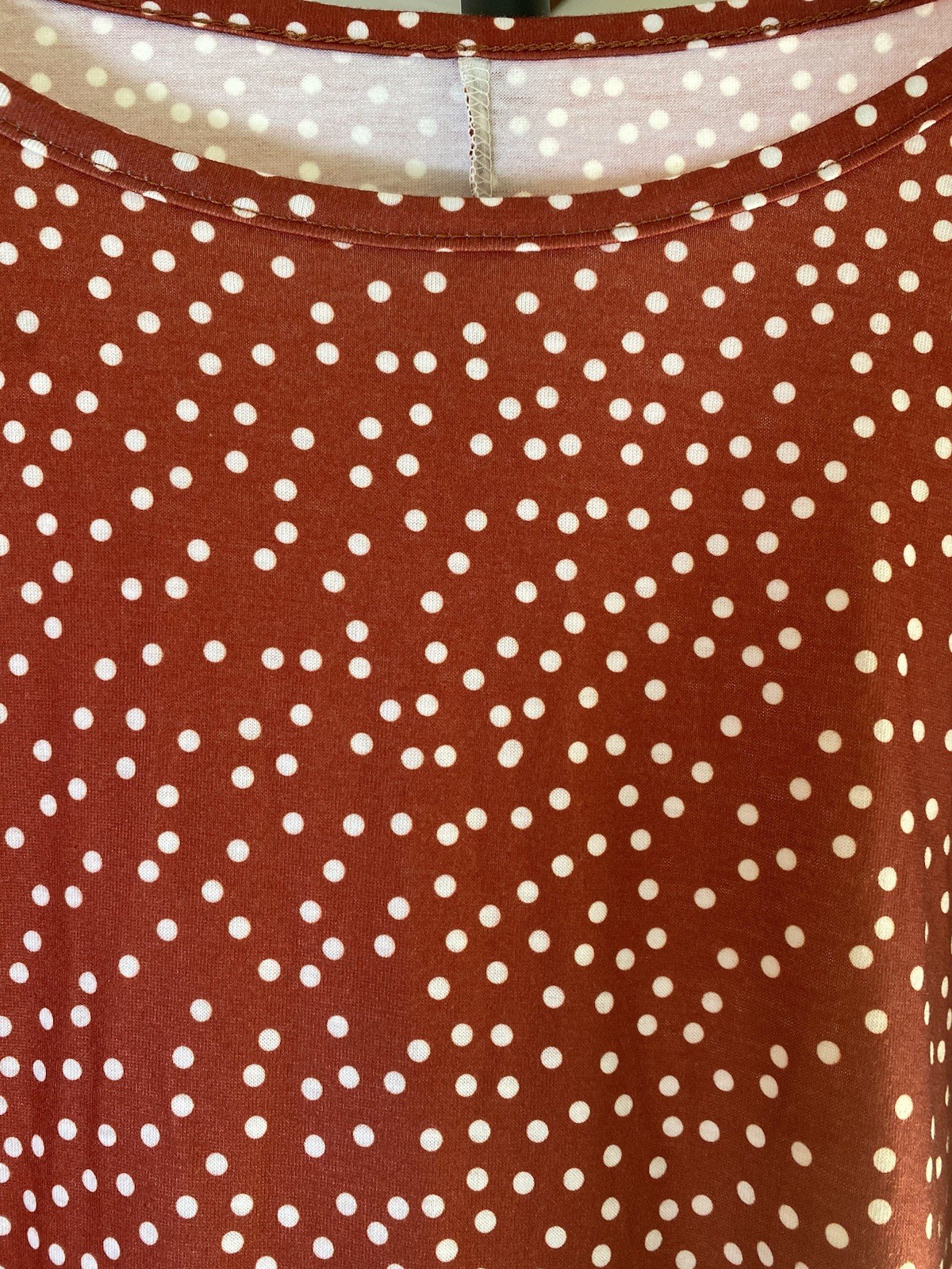 Women’s Summer Brick Red Polka For Dress 2XL Excellent Pre- Owned Condition!