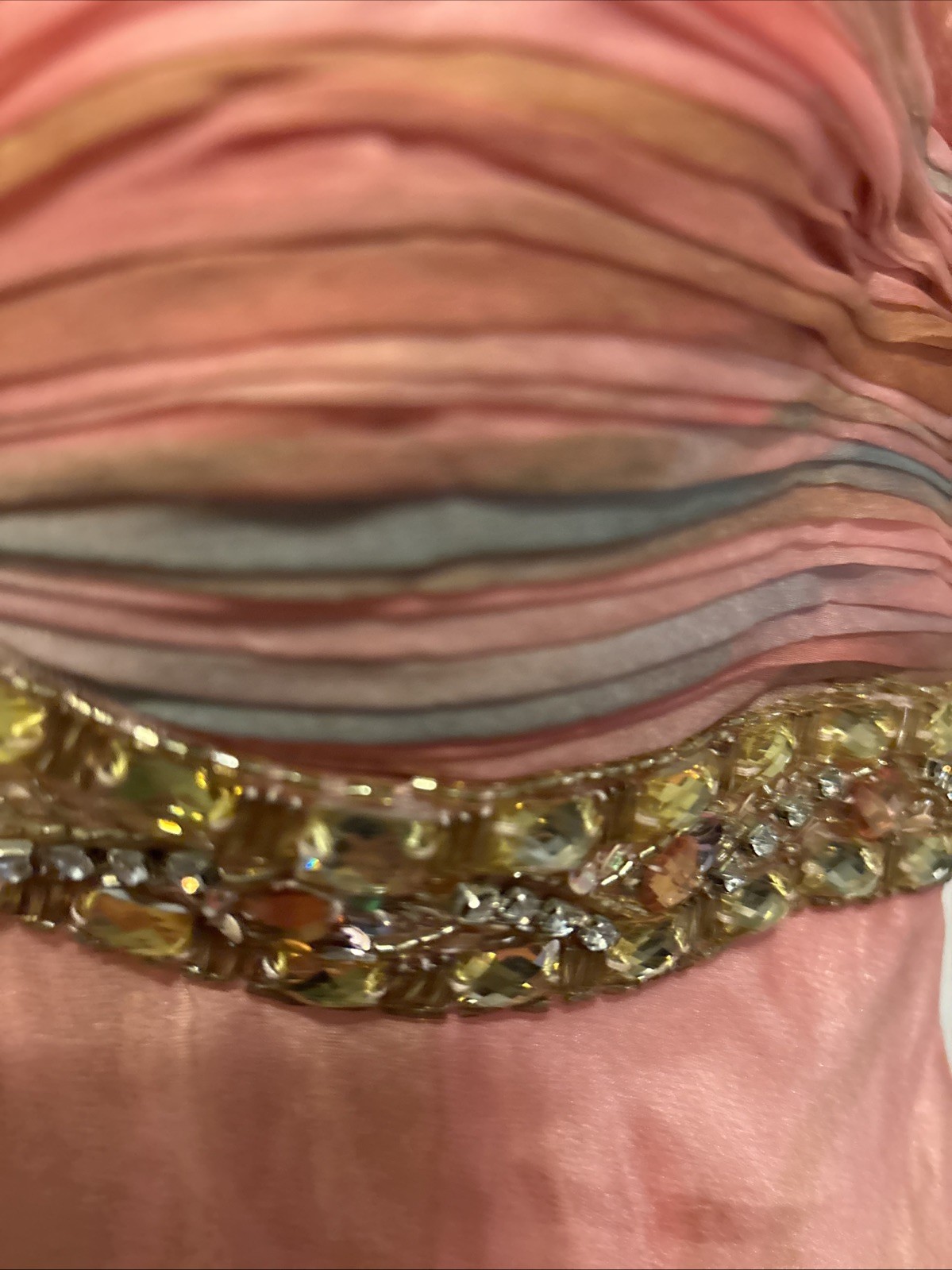 Vintage Y2K Dave & Johnny Size 4 Pink And Blue Swirl Chiffon With Flowers At Not