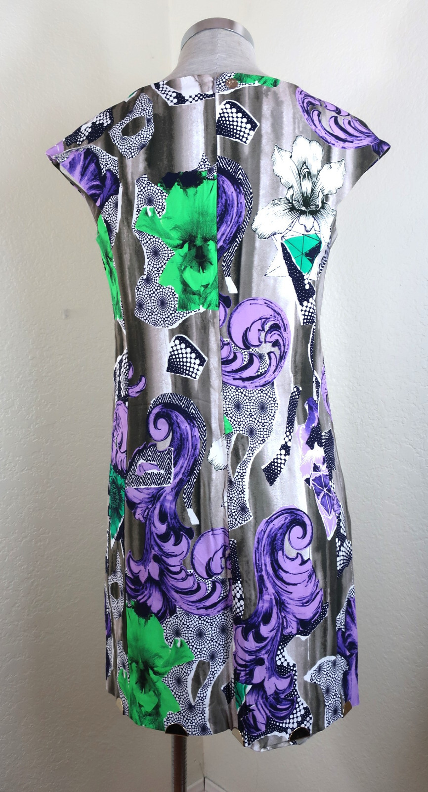 VERSACE Collection Cocktail Bodycon Sheat Dress Embellished Small Med 40 6 7 8