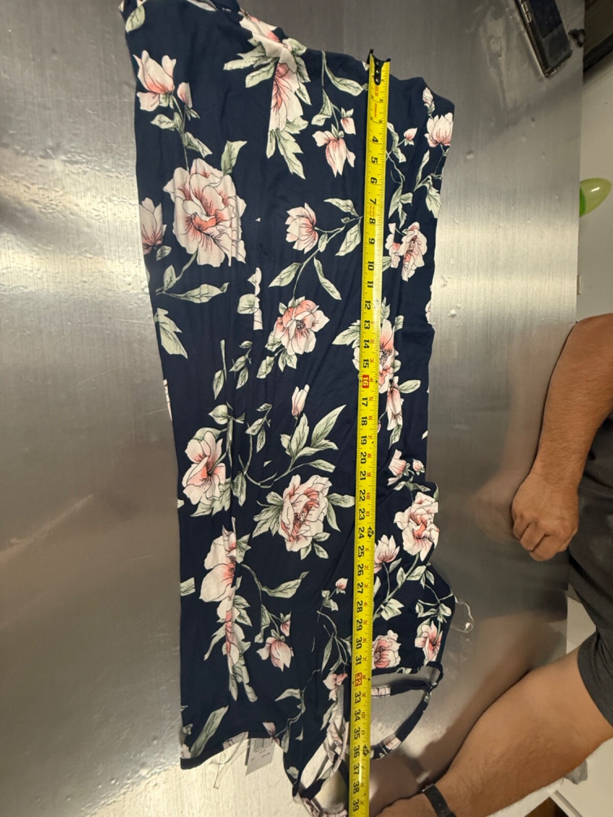 Love Chesley Navy Blue with White & Pink Floral Dress