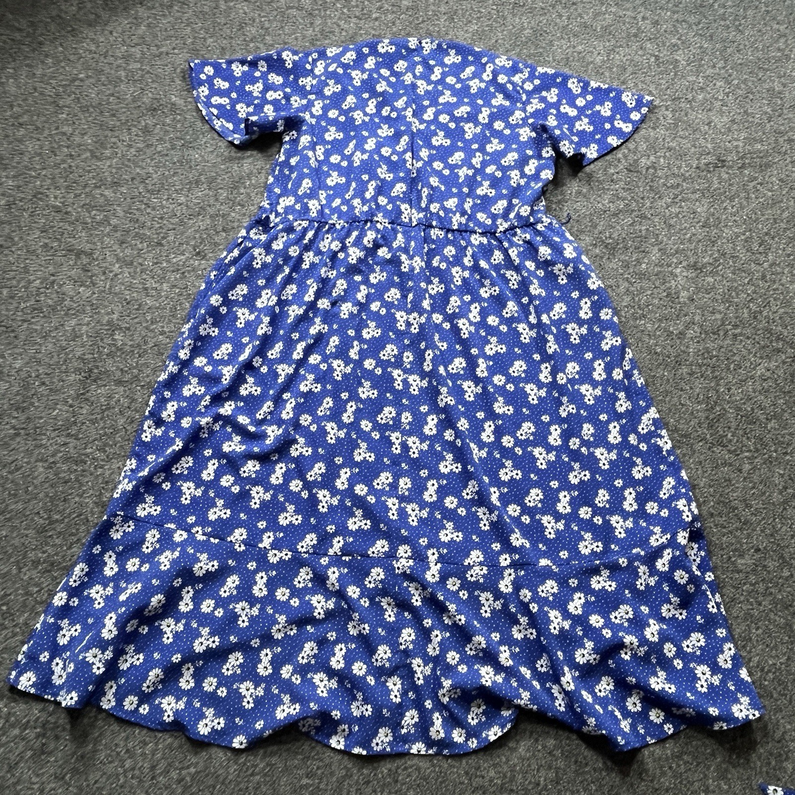 Lane Bryant Blue Daisy Floral High Low Wrap Dress Womens 24 Wedding Guest Frill