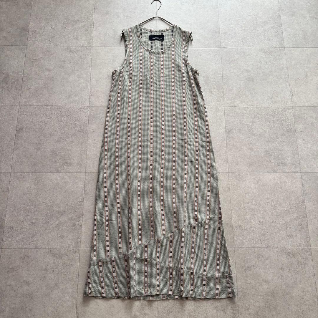 USED TRICOT COMME DES GARCONS AD1996 LONG DRESS, GINGHAM CHECK PATTERN GOOD