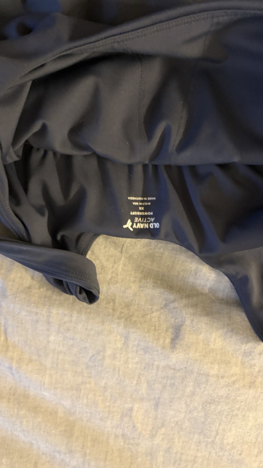Old Navy Active SMALL Powersoft Square Neck Athletic Dress Built in Bra NAVY