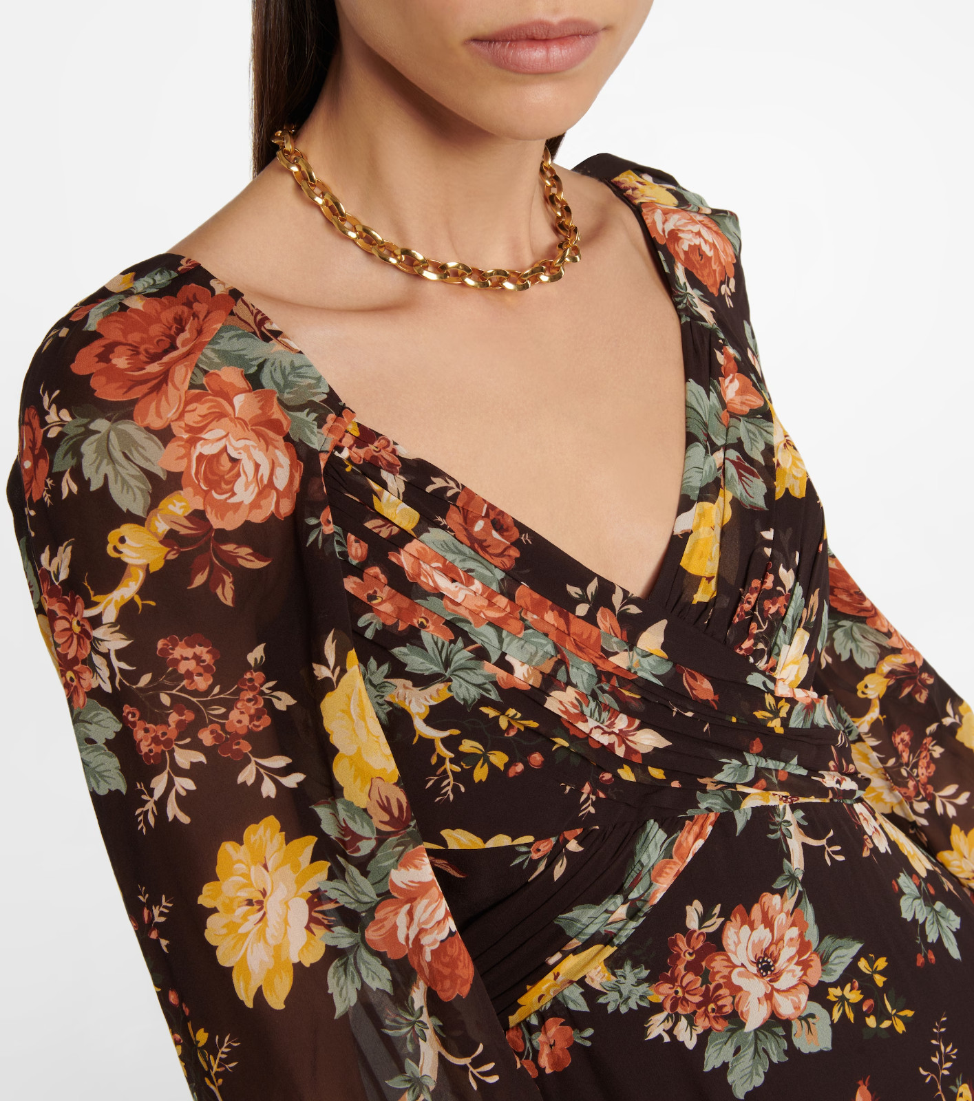 NEW Veronica Beard Isra Multi-Print Silk Maxi Dress in multi- size 8 #D7539