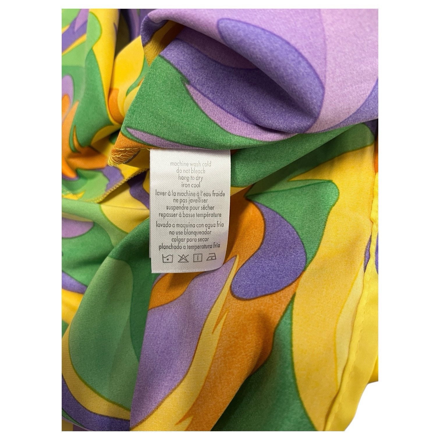 New Danielle Bernstein WeWoreWhat Dress Womens Small Yellow Purple Strapless 70s