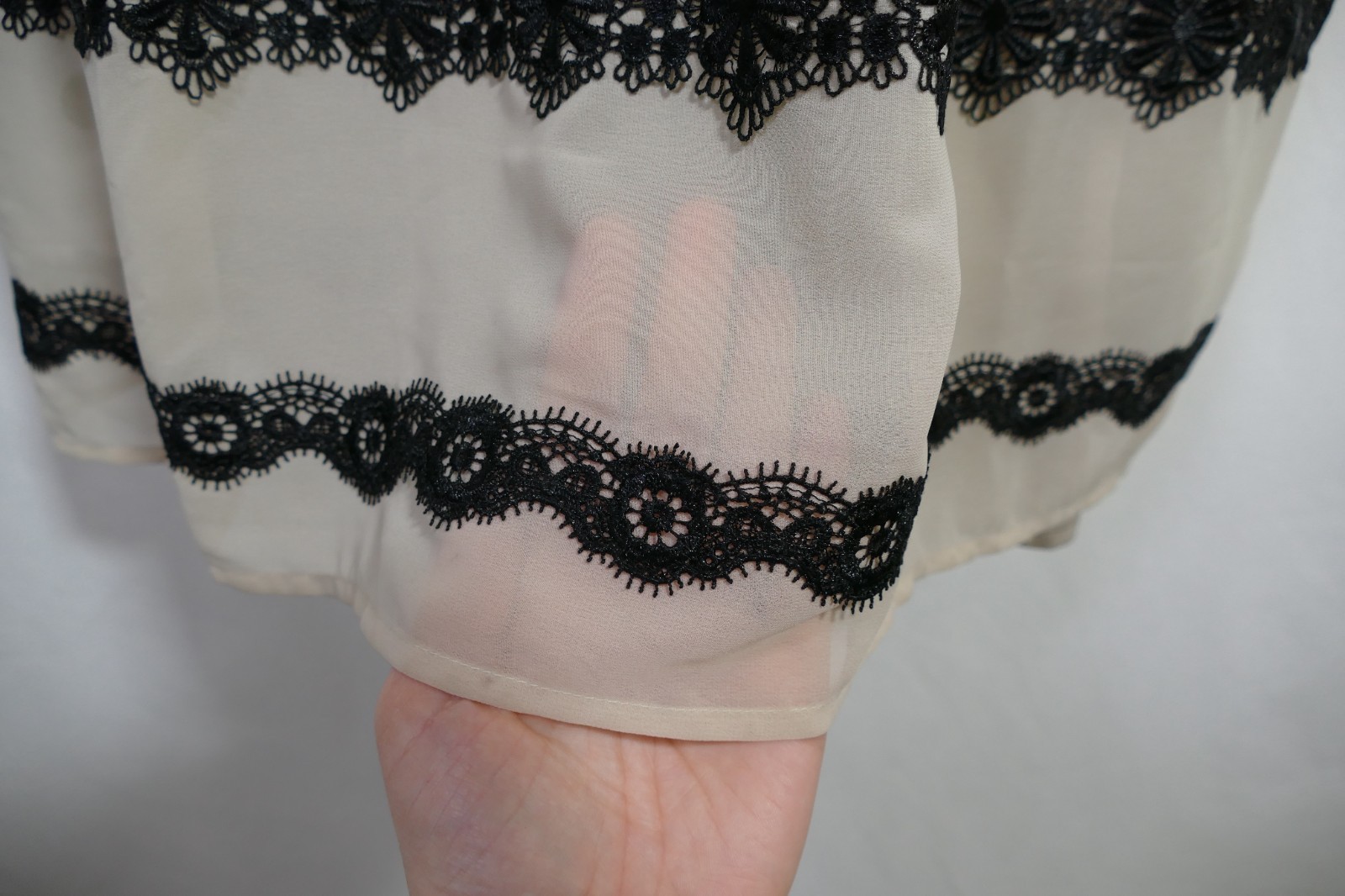 Geode Womens Boho Floral Embroidered Midi Dress Size M Lace Garden Party Dainty