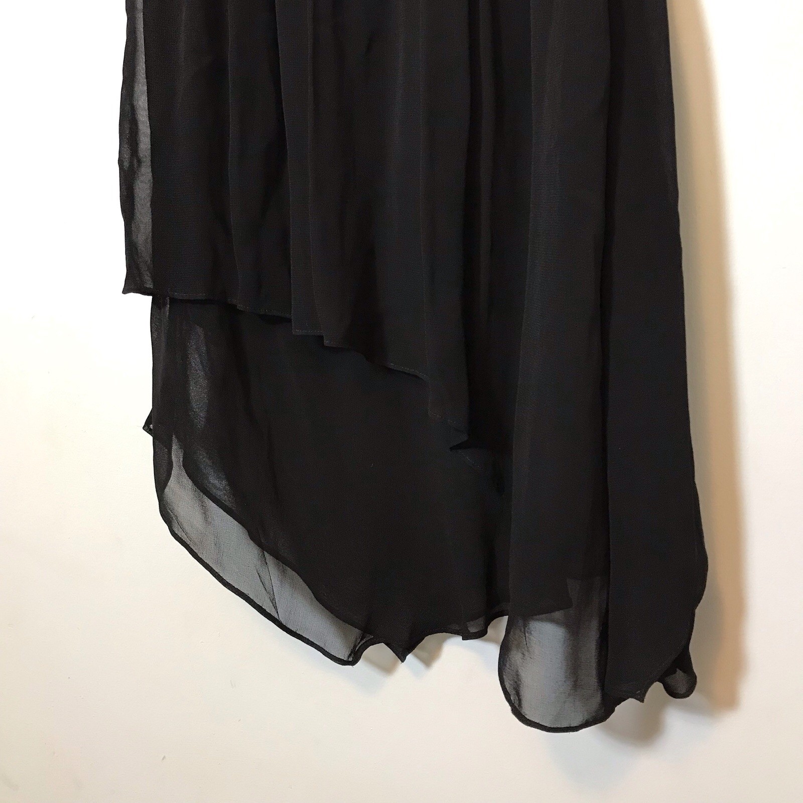 NWT All Saints Rina Floaty Black Sheer Gothic Whimsigoth Gypsy Coquette Dress M