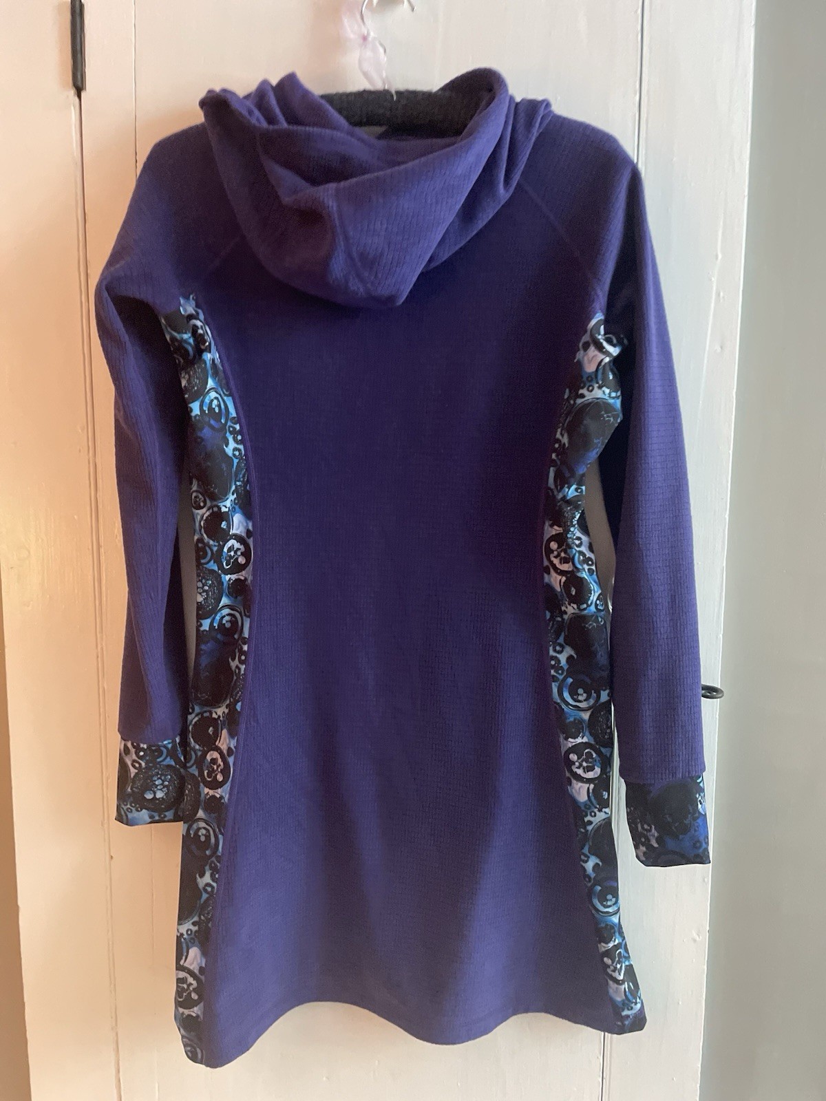 KIND APPAREL (Youer) Treasure Micro Grid Fleece Longsleeve Hoodie Dress Size S