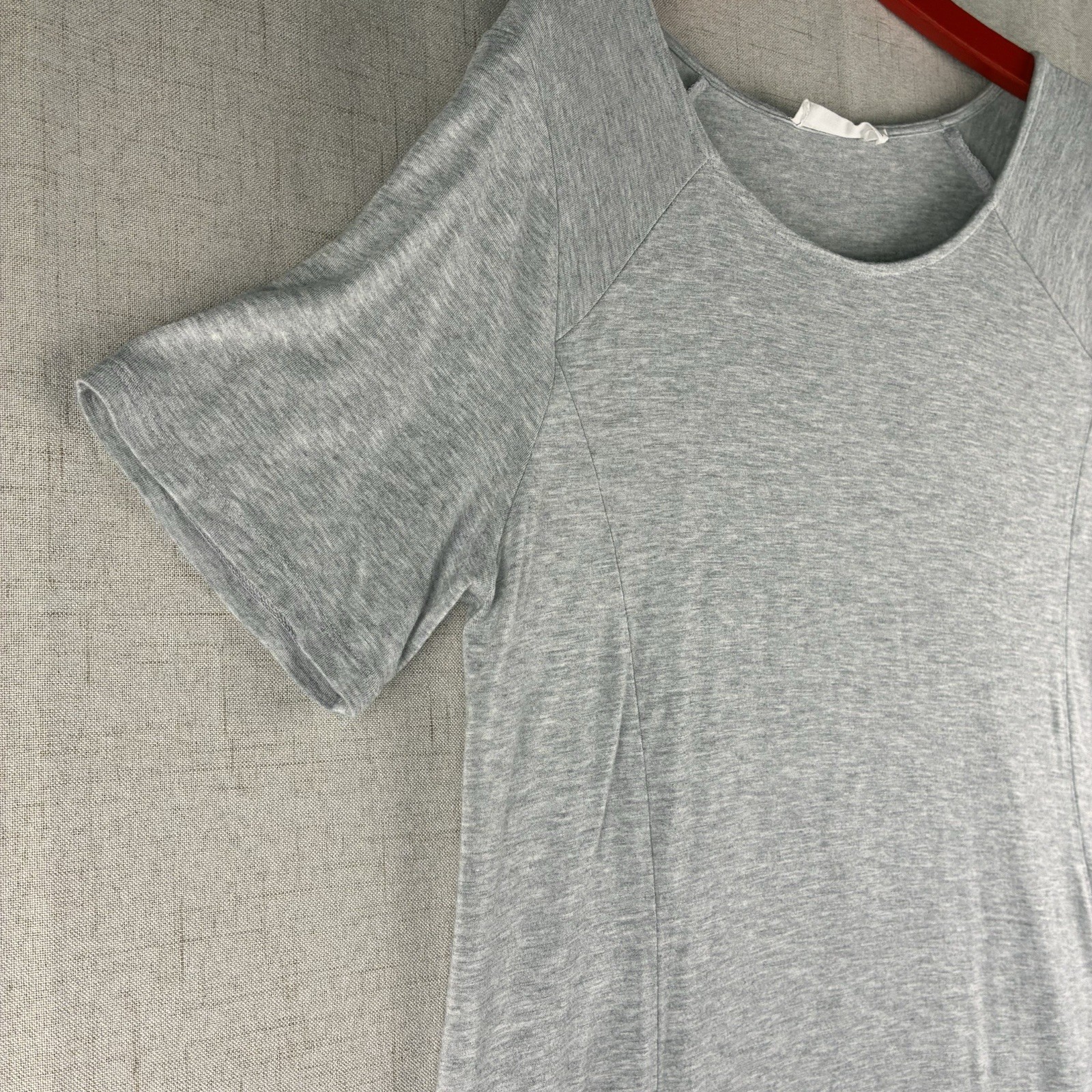 Double Zero Gray Dress L Stretch Jersey Swing Comfy Feminine Awesome Butter Soft