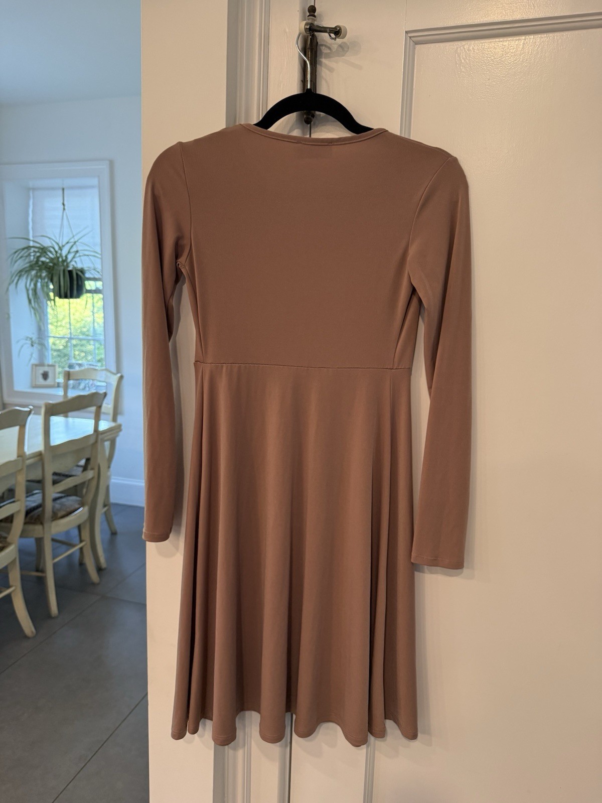 Blume London Blush Pink Solid Maternity US 4 A-Line Scoop Neck Dress FL481 Knit