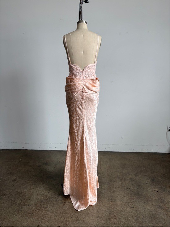 $589 NWT For Love And Lemons “Karissa” Maxi Gown in Peach Sz 2