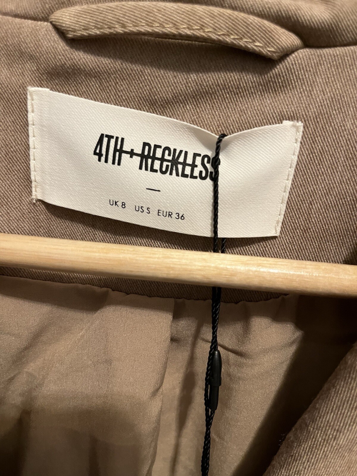 Women’s 4th & Reckless double breasted blazer dress in mocha Size 8