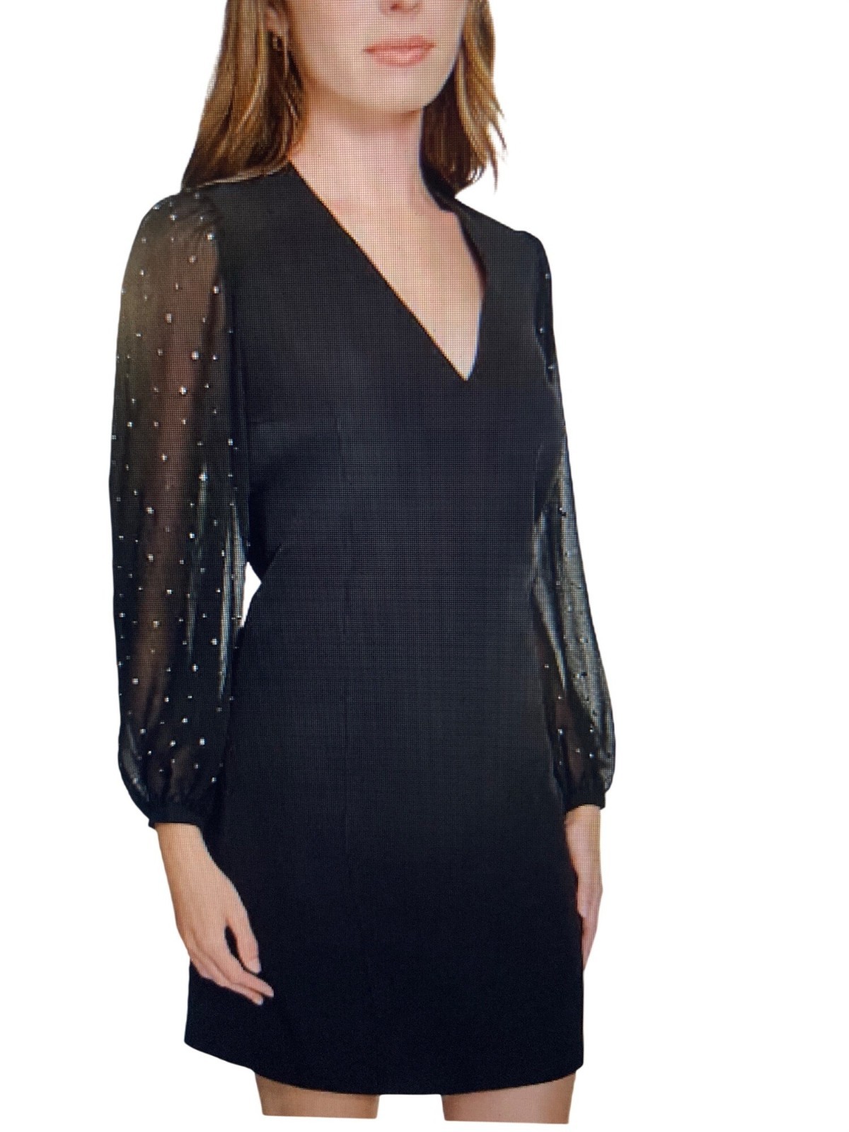Tommy Hilfiger Women’s Rhinestone-Sleeve Shift Dress Black Varies NWT