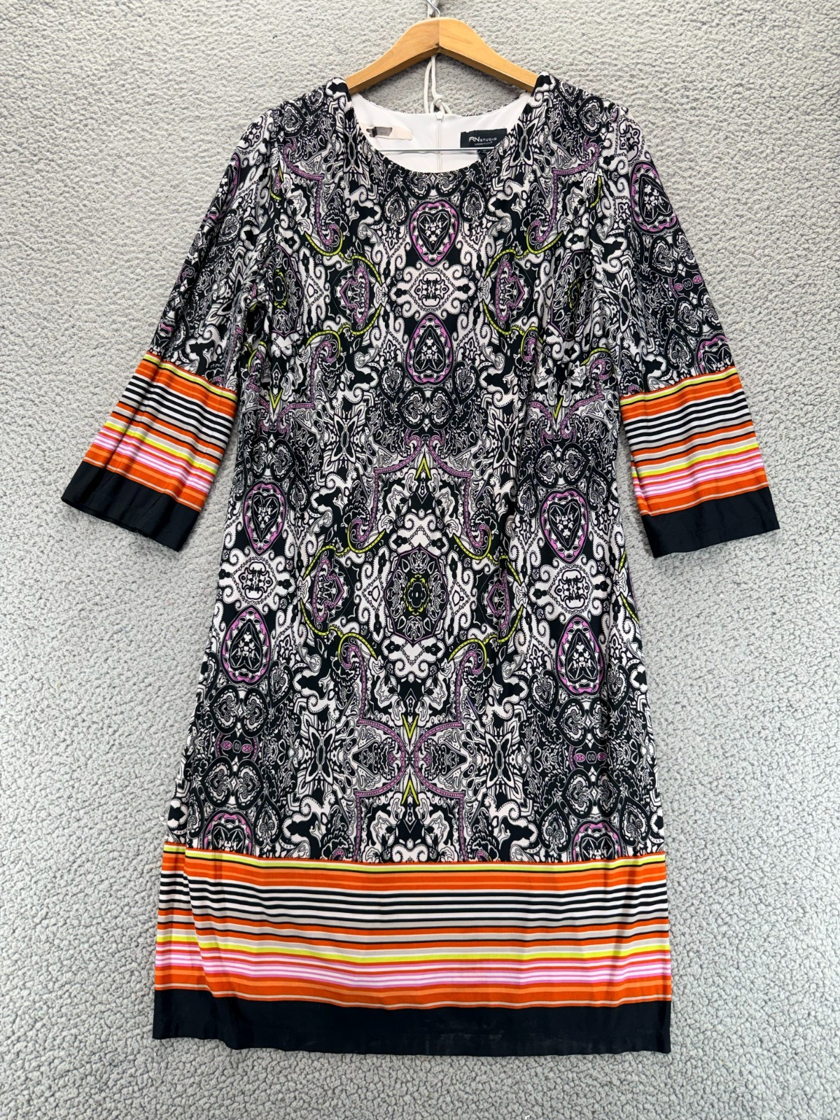 RN Studio by Ronni Nicole Paisley Stripe Shift Dress 16 Dopamine Dressing Boho