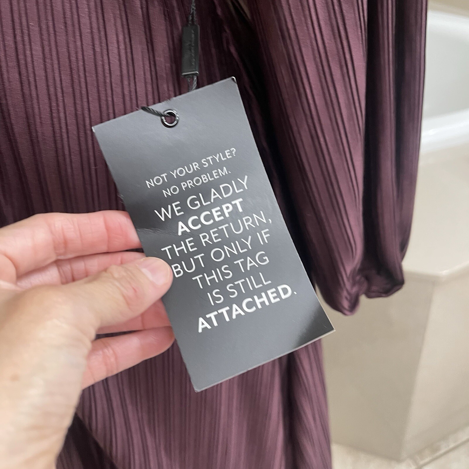 NWT WHBM Size OP Burgundy Pleated Cutout Maxi Dress w. Chain Orig Price $250
