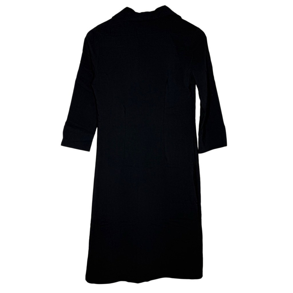 Vintage Chesley Black Long Sleeve Button Up Dress Shirt Collared Snap Closure