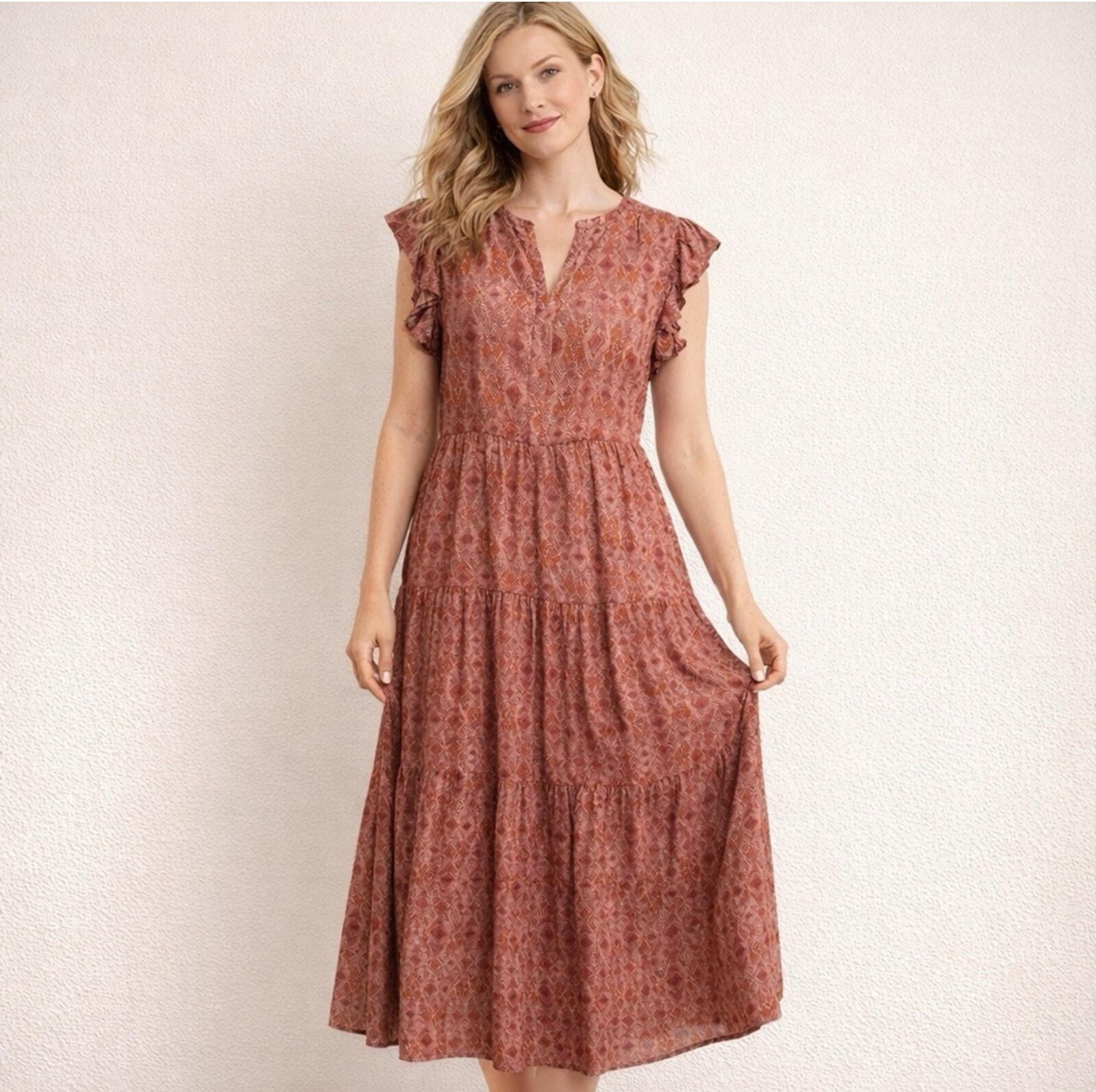 Sweet Magnolia Americana Boho Maxi Dress Patriotic Summer BBQ Cottagecore
