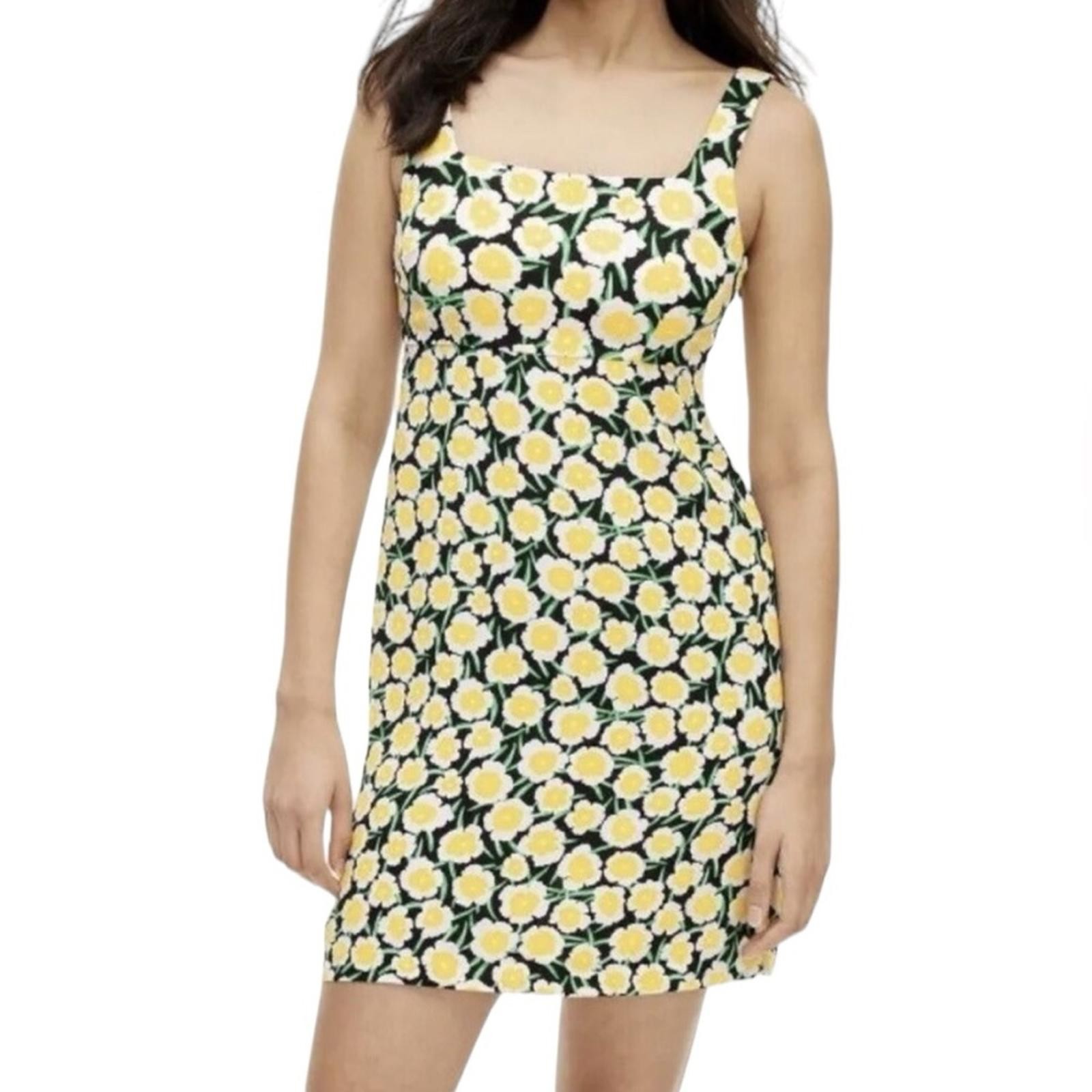 DIANE VON FURSTENBERG poppy floral U back mini sun dress size 10 NWT
