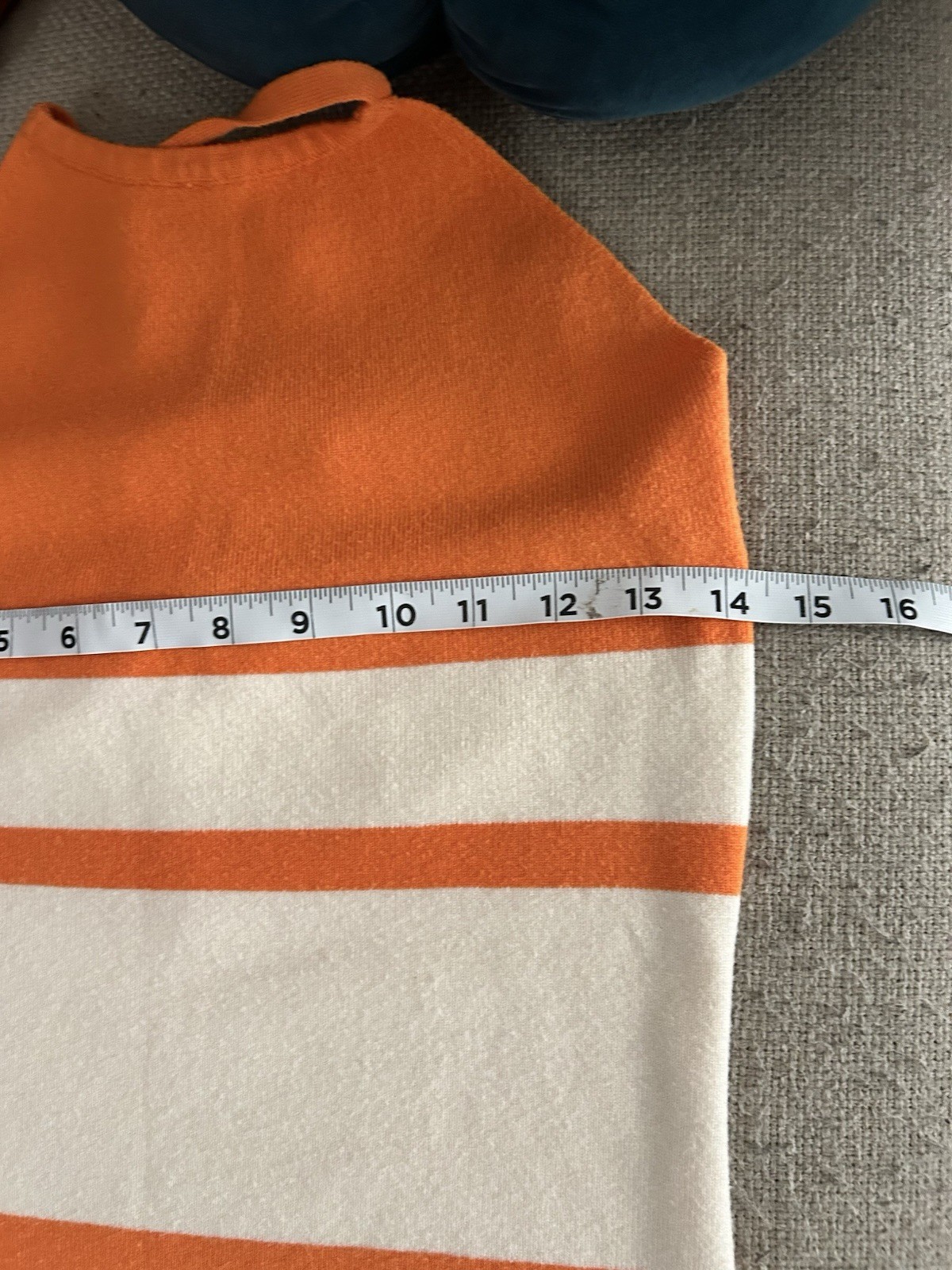 Lulus Orange & Ivory Stripped Knit Fitted Halter Midi Dress XS Y2K summer Beach