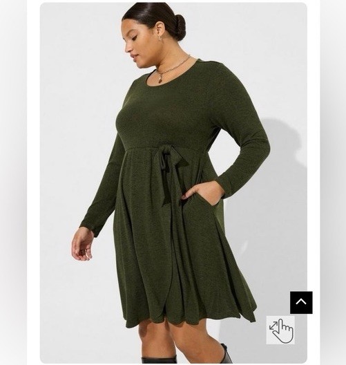 Torrid At The Knee Hacci Faux Wrap Dress In Deep Depths Sz 5x NWT