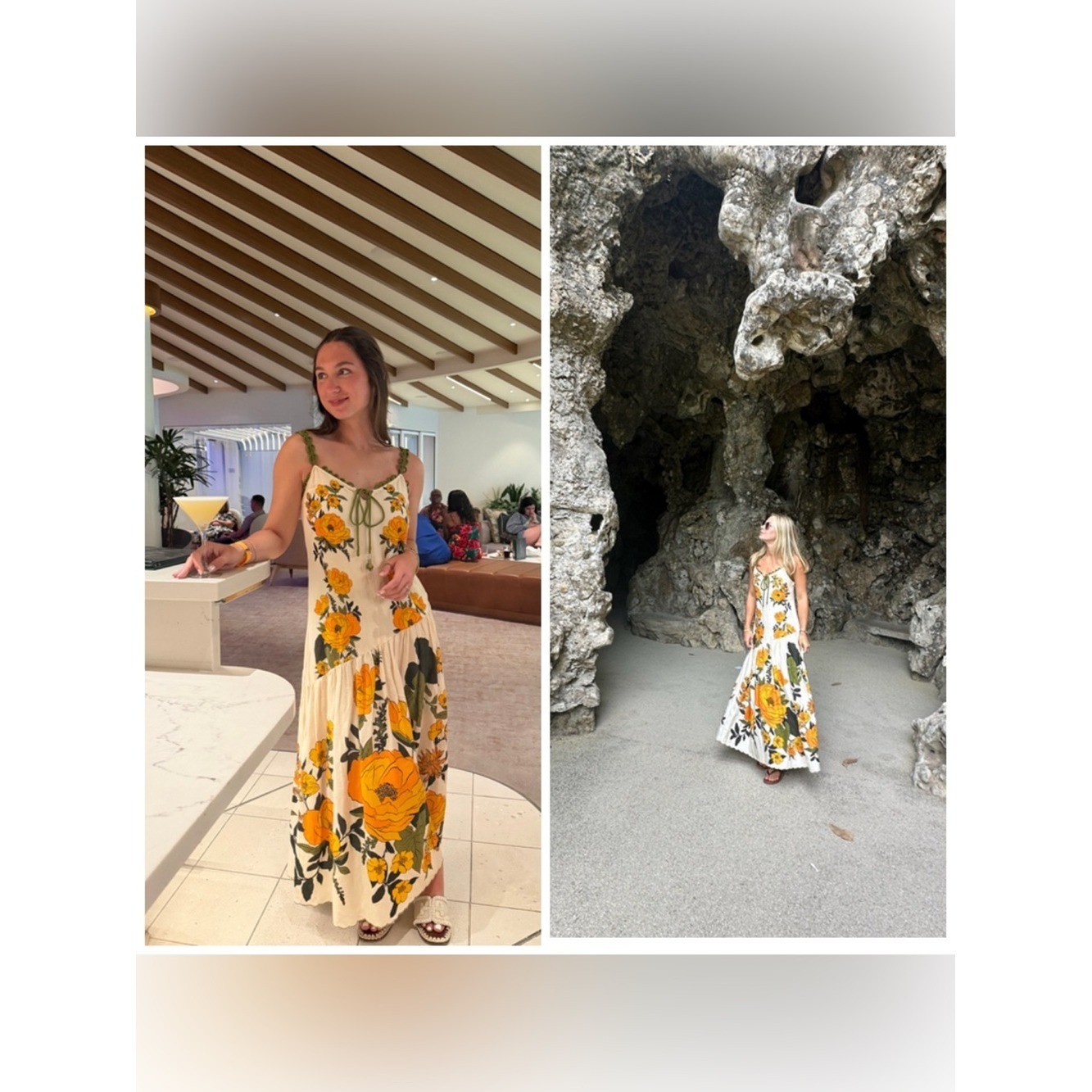 Farm Rio Anthropologie V Neck A Line Maxi Dress Floral Sundress Small Tiered