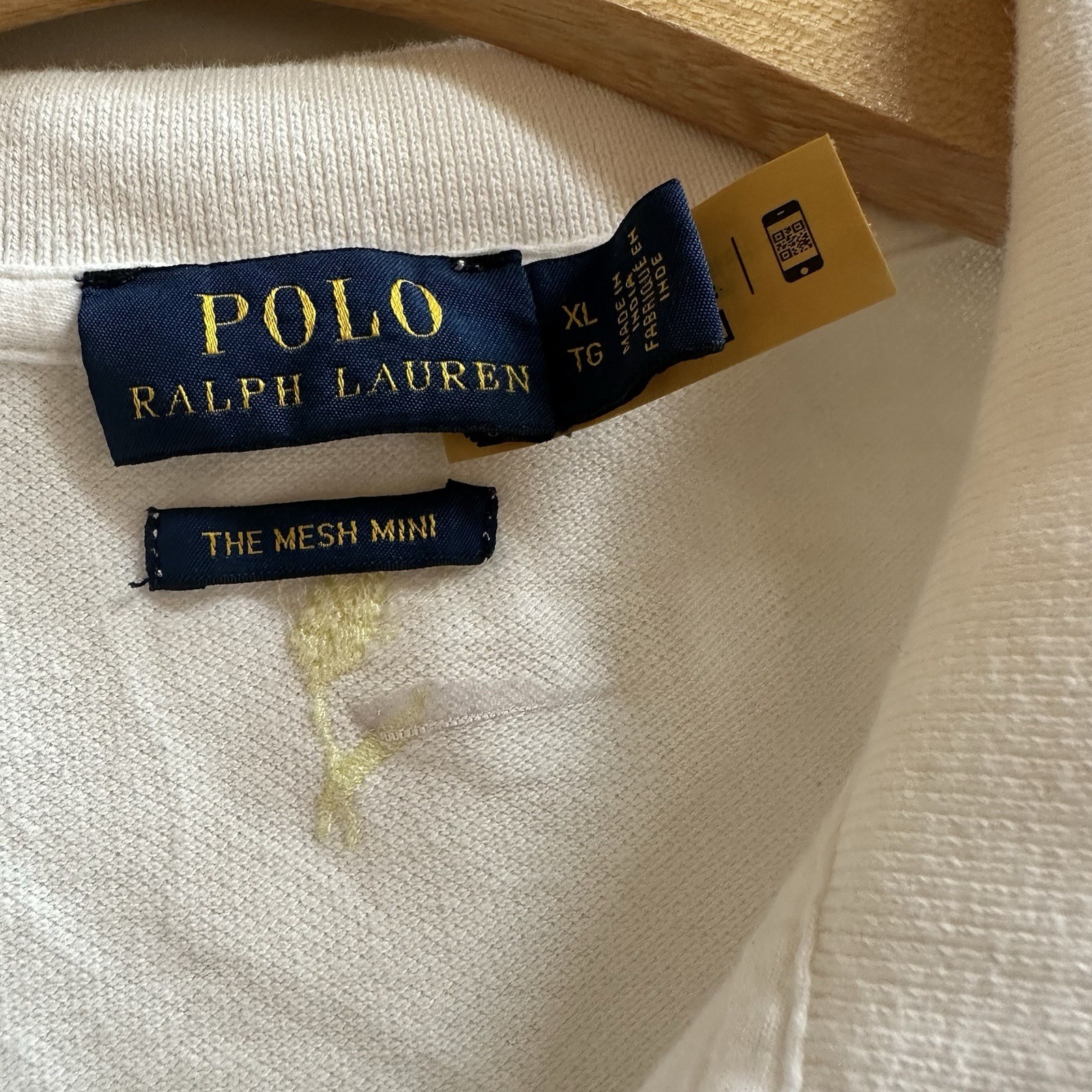 Polo Ralph Lauren The Mesh Mini Dress Sporty White Floral Embroidery Cotton XL