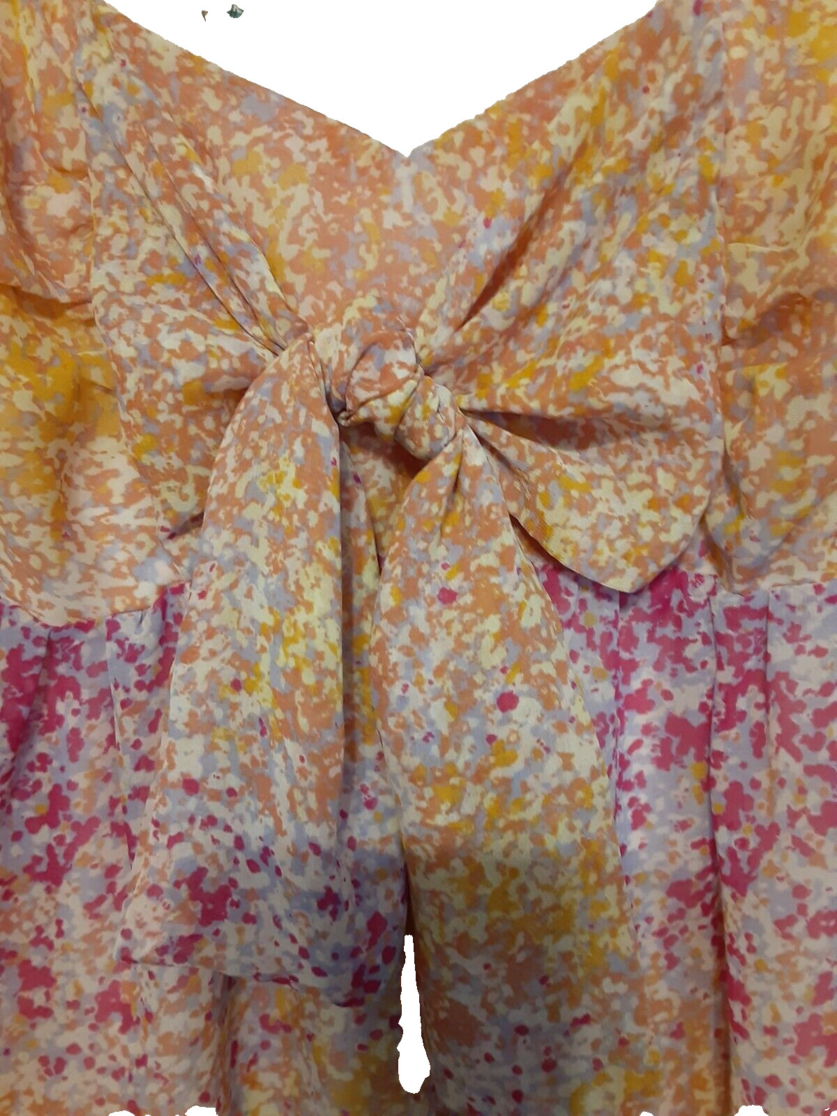 Multi Color Sundress Wide Spaghetti Straps Lined RN17730 Target Babydoll Style