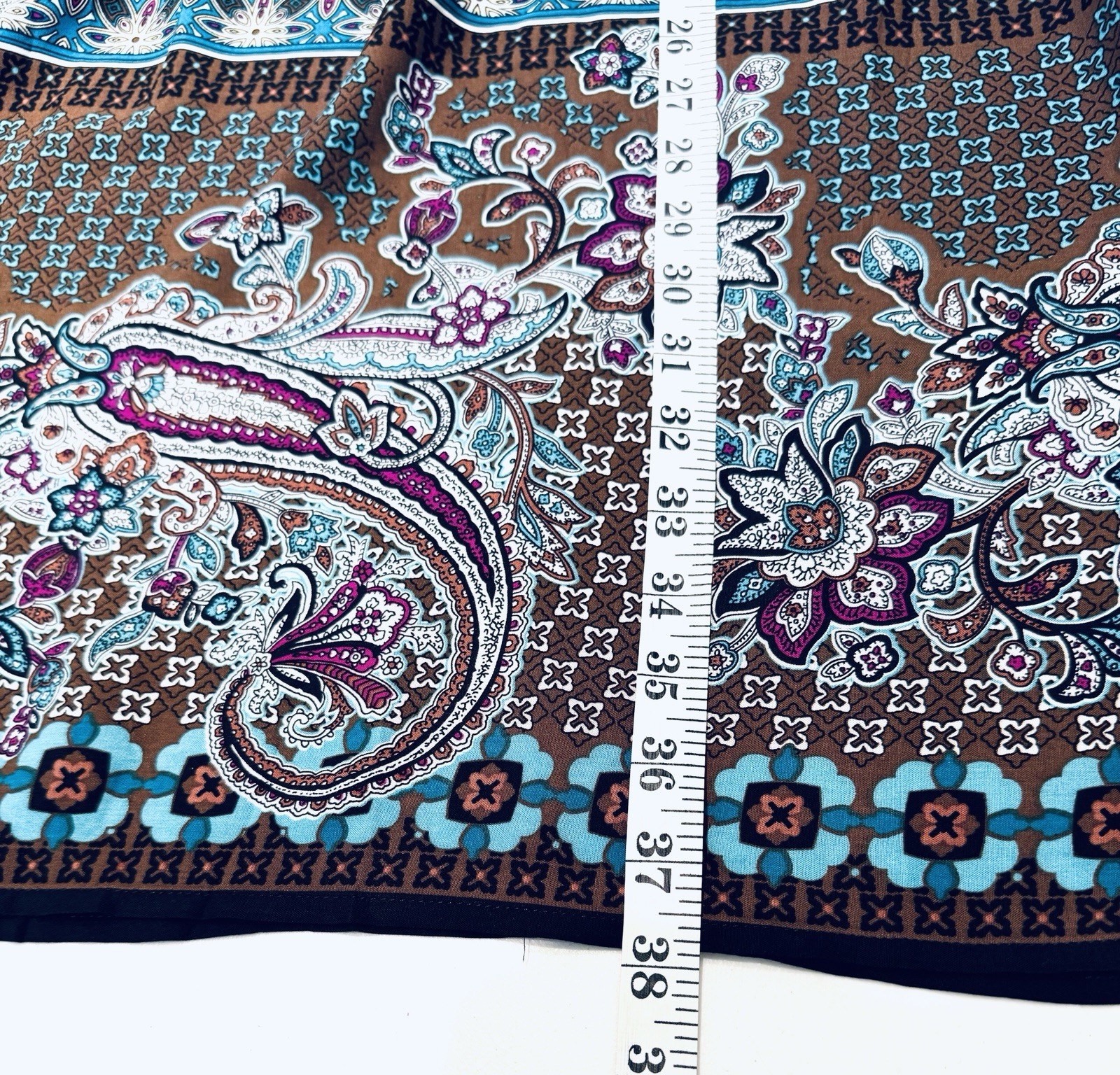 Suzanne Betro Boho Dress Size L Teal Colorful Pockets Women NWT