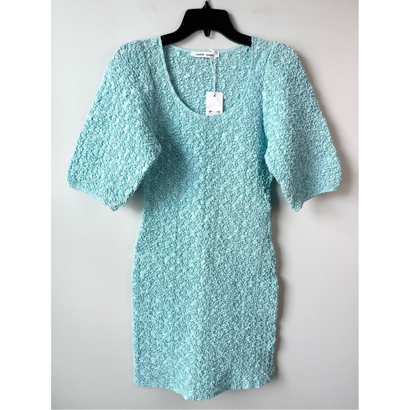 Samsoe Samsoe Sophia Textured Mini Dress Iced Aqua S