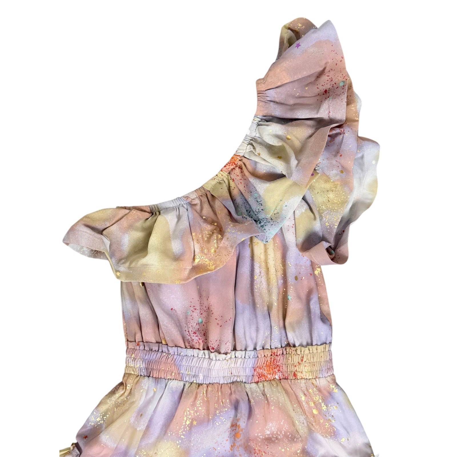 Buddy Love Sofia One Shoulder Ruffle Cocktail Dress in Taurus Small Girly Party