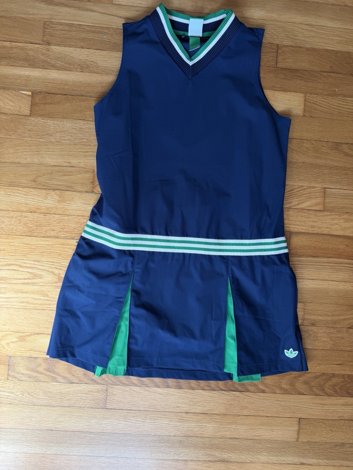 Adidas Originals Golf Dress Womens Large Navy Blue Sleeveless V-Neck Athletic