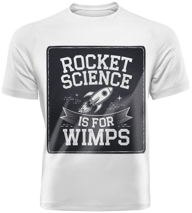 Rocket Science Is For Wimps Funny Graphic Tee