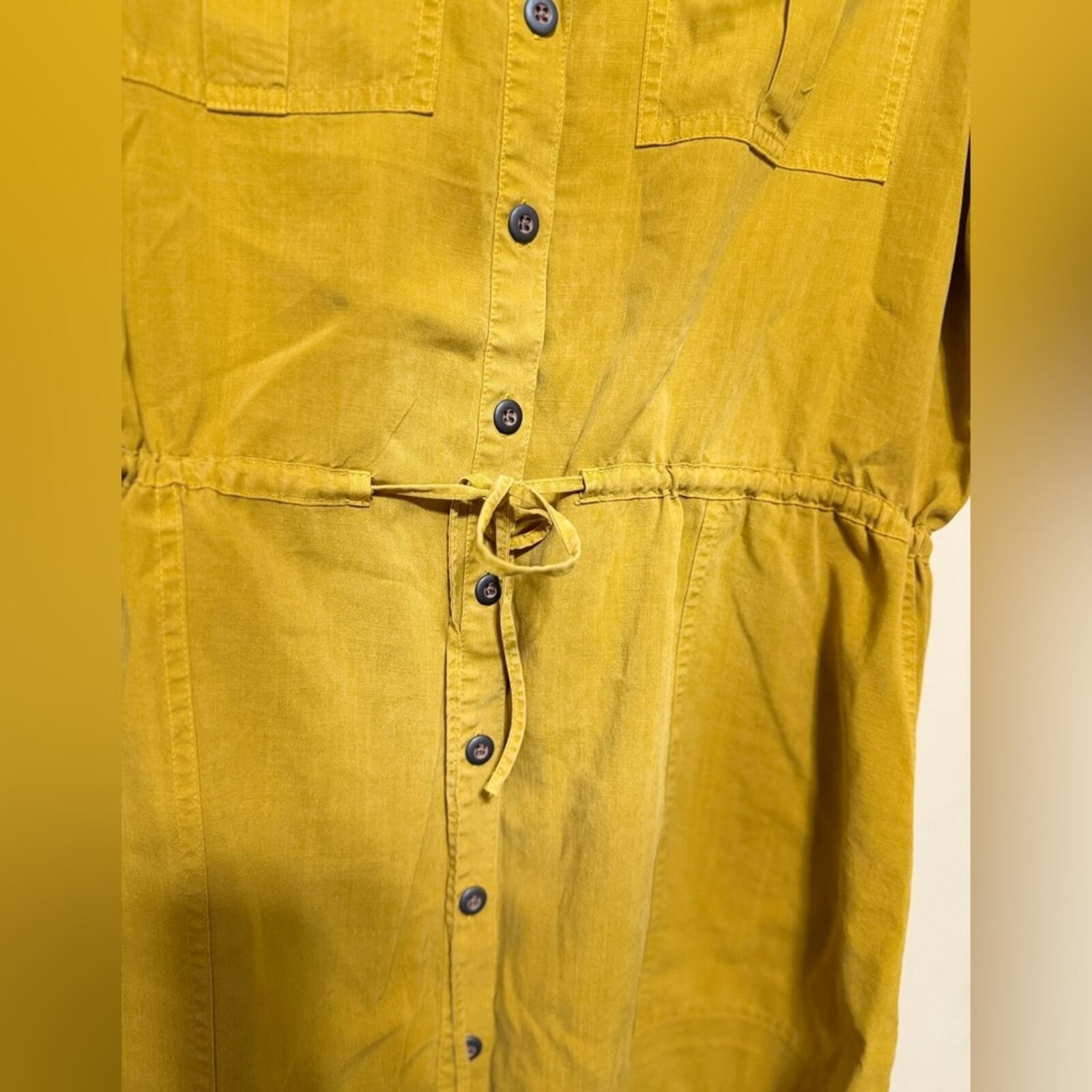 Sundance Golden Button-Up Shirtdress Med