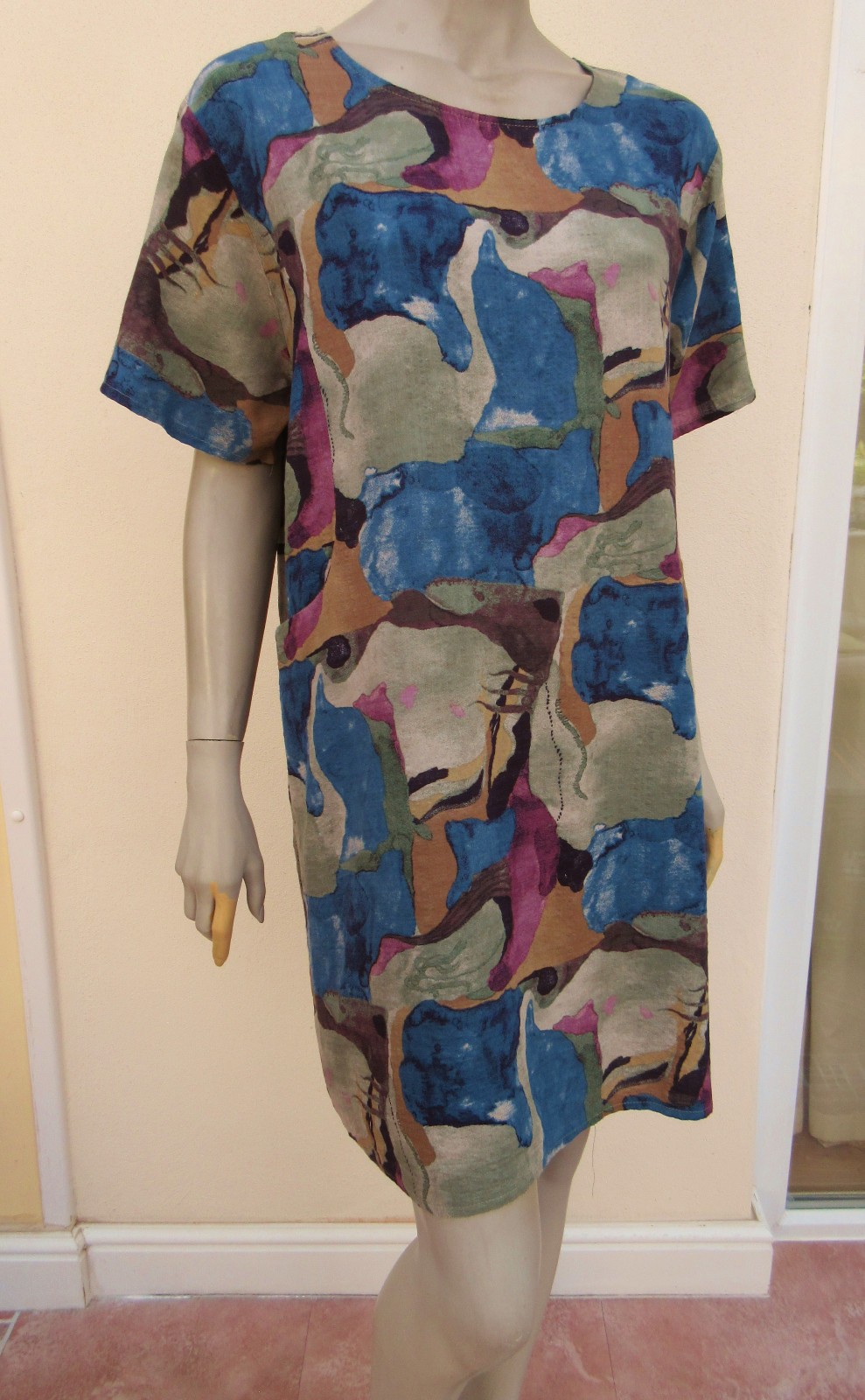 Izabel London – Womens Short Multicolour Shift Dress – Generous Oversized 16