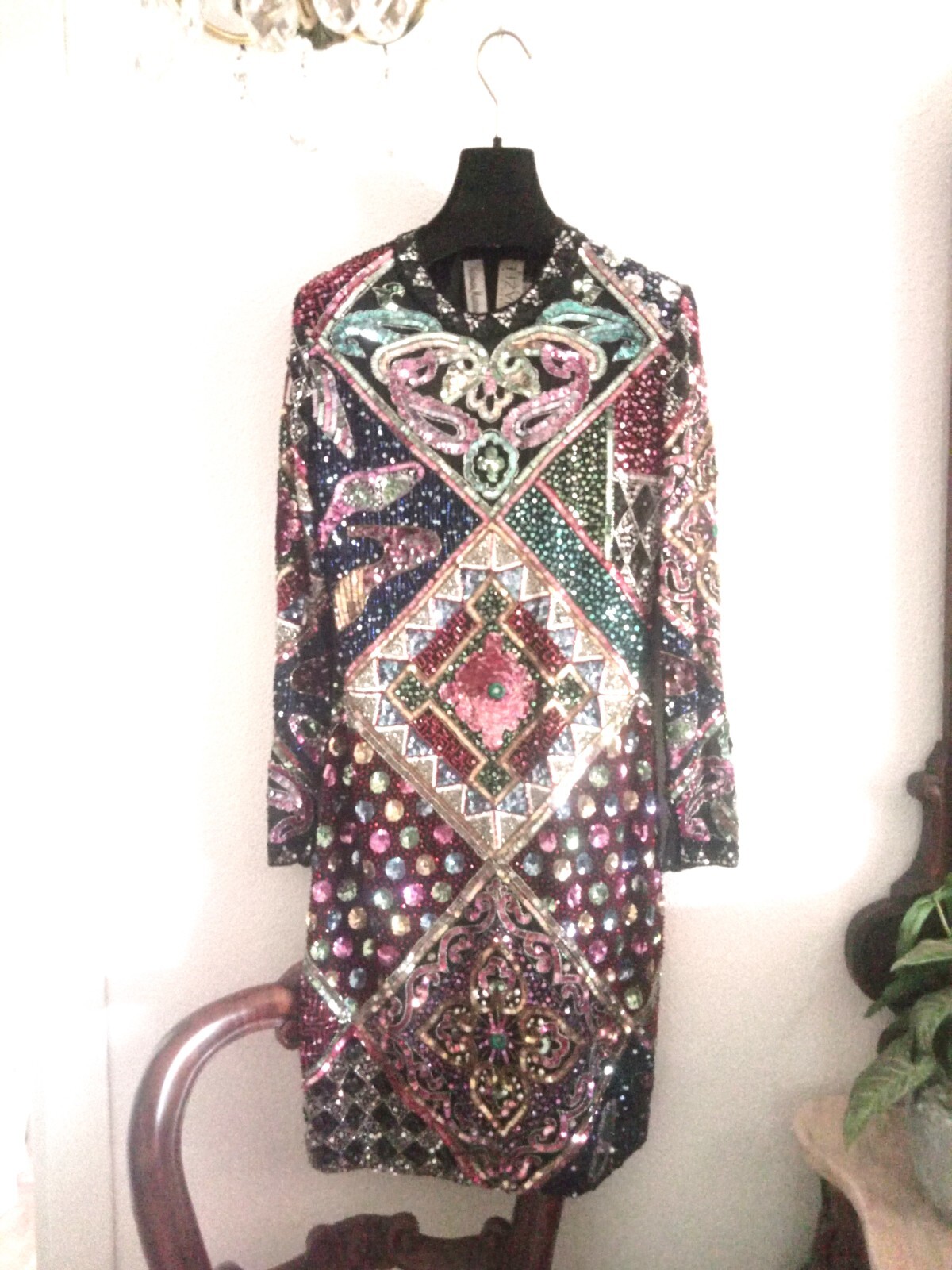 RARE-VINTAGE-EVENING DRESS-NAEEM KHAN RIAZEE-NEIMAN MARCUS-SIZE M-SIZE 12