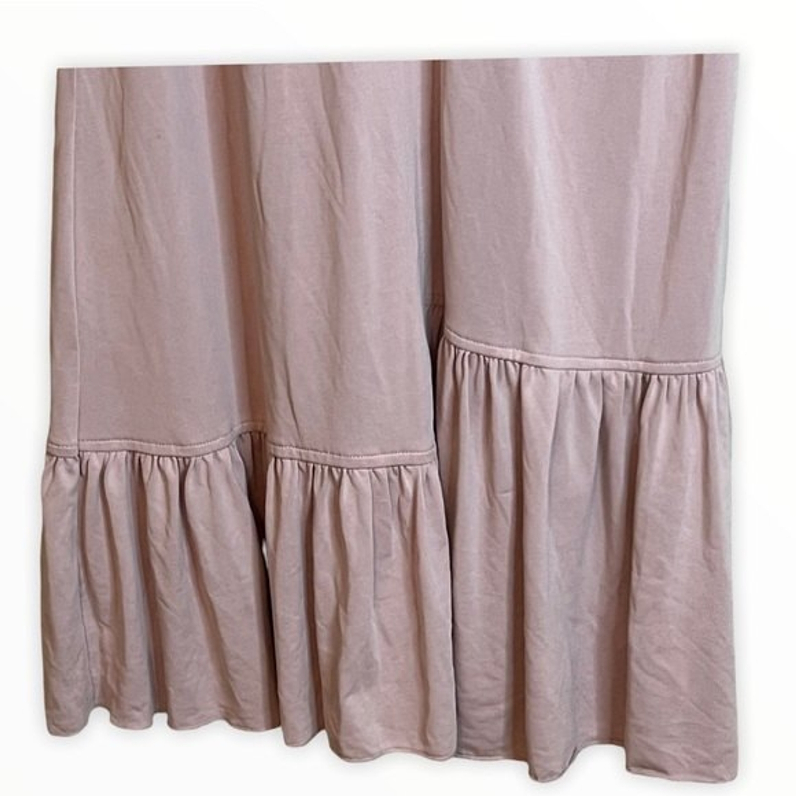 V By Violet Weekend Mauve A-line Ruffled Bottom Pearl Detail Dress Size Medium